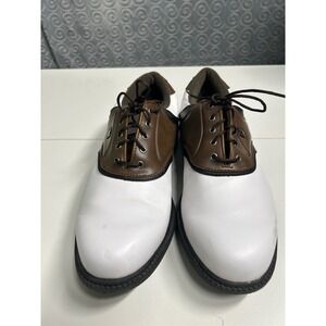 FootJoy Golf Shoes‎ Mens Size 11.5M White Brown Leather Saddle Golfing